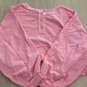 Pink Crewneck sweatshirt button up from Buckle List